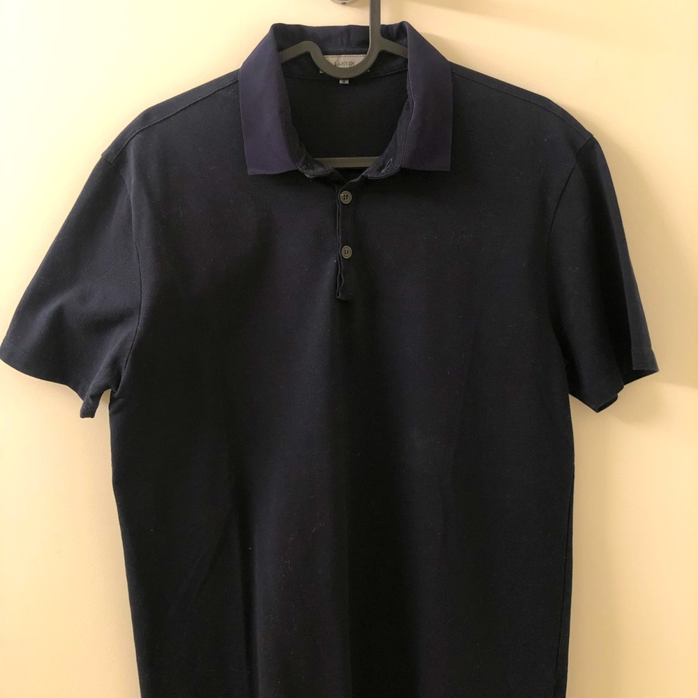 Lanvin Navy Polo Shirt M